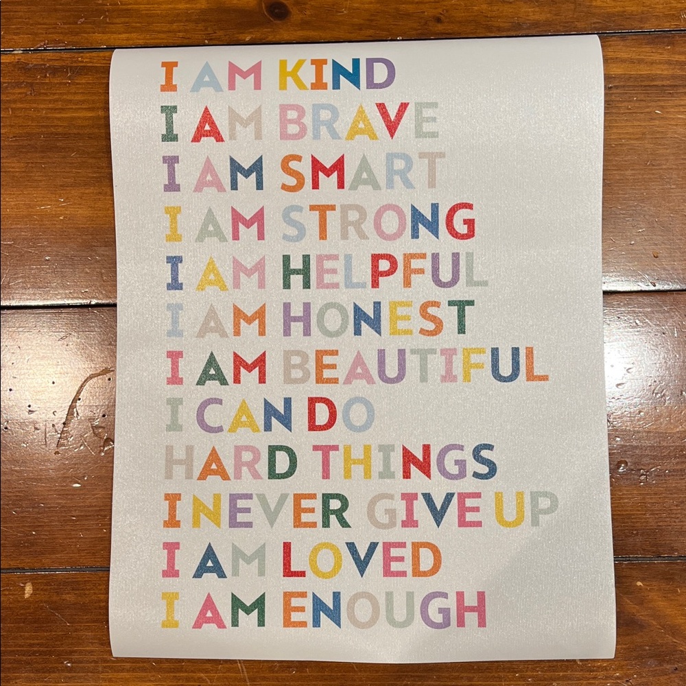 NWT Inspirational Typography Wall Art